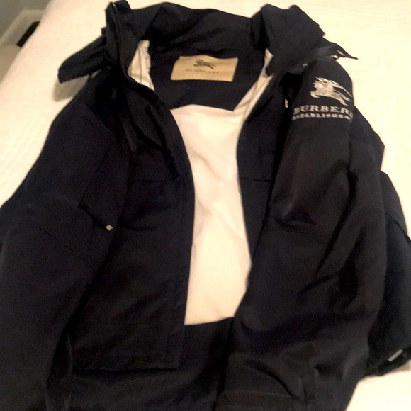 Men’s Burberry navy jacket. Like new.